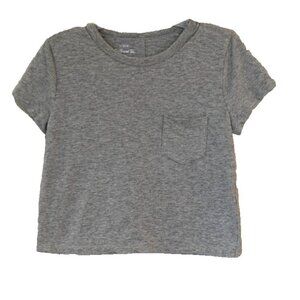 J.CREW Factory 100% Cotton Girlfriend Gray Crewneck Short Sleeve Tee Size Small